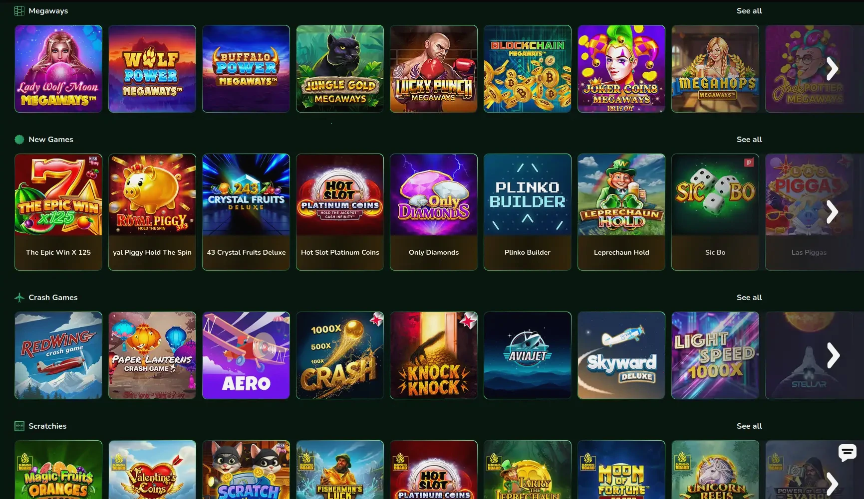 Interfaccia di gioco Lucky Casino su dispositivo mobile